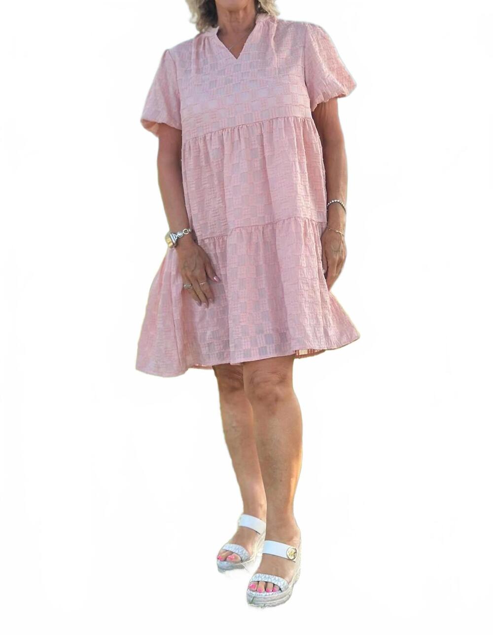 NEW SOUTHERN GRACE jessica mini dress in pink